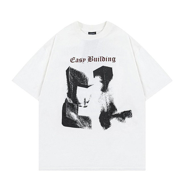 Gothic Easy Building Structure Printing 2Color TEE (0652)